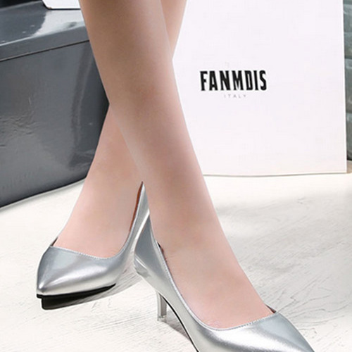 Simple Style Silver Shoes