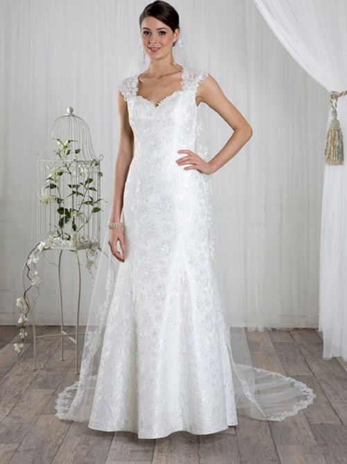 Mermaid Straps Sweep Train Lace Bridal Gown