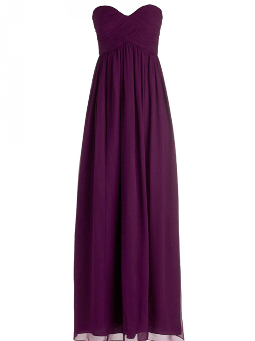 Empire Sweetheart Chiffon Purple Bridesmaid Dress