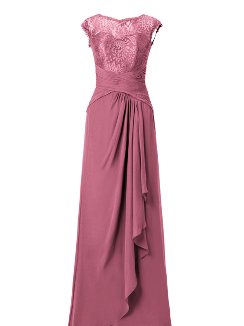 A-line Chiffon Lace Bridesmaid Dress