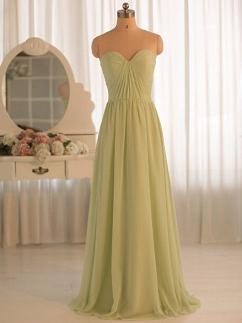 A-line Sweetheart Chiffon Bridesmaid Gown Ruched