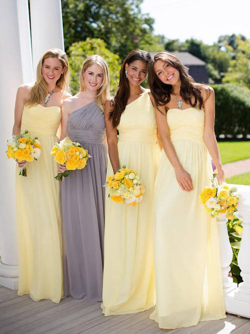 A-line Chiffon Bridesmaid Gowns