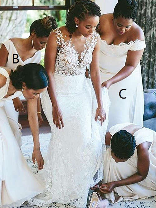 3 Styles Plus Size Satin Bridesmaid Dresses