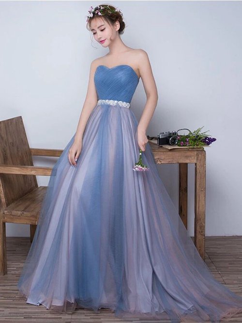 A-line Sweetheart Tulle Bridesmaid Dress Ruched