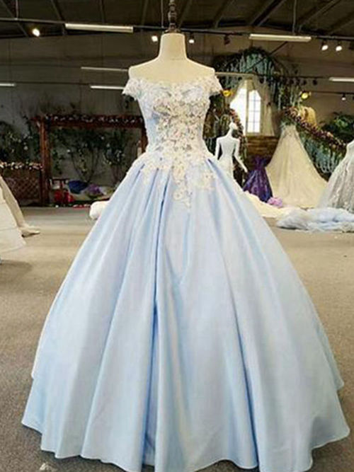 Princess Sweetheart Floor Length Taffeta Evening Dress Applique