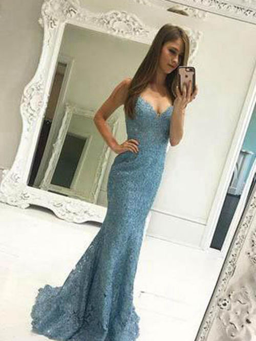 Mermaid Sweetheart Lace Long Evening Dress