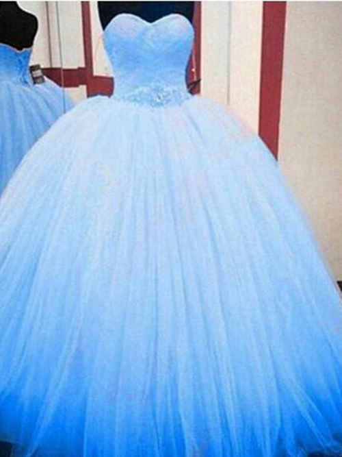 Ball Gown Sweetheart Long Tulle Evening Wear