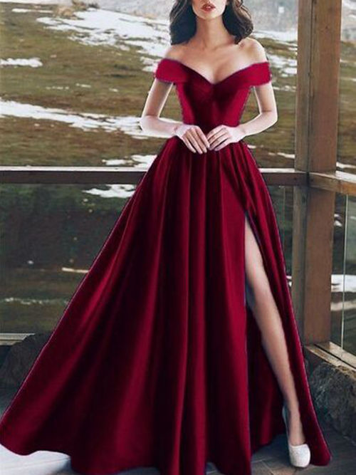 Long Mermaid V Neck Burgundy Sequin Prom Dresses 2024 Sleeveless –  MyChicDress