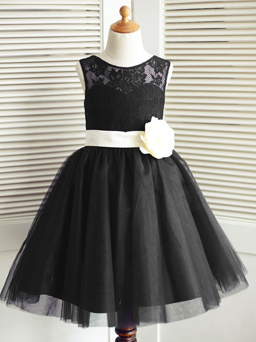 Ball Gown Scoop Lace Organza Flower Girl Dress