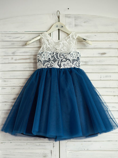 Ball Gown Scoop Lace Tulle Flower Girl Dress