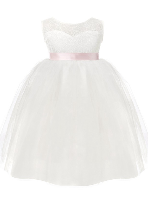 Ball Gown Scoop Tulle Lace Infant Dress