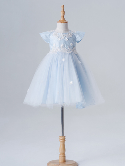 Princess Jewel Tulle Flower Girl Dress Applique
