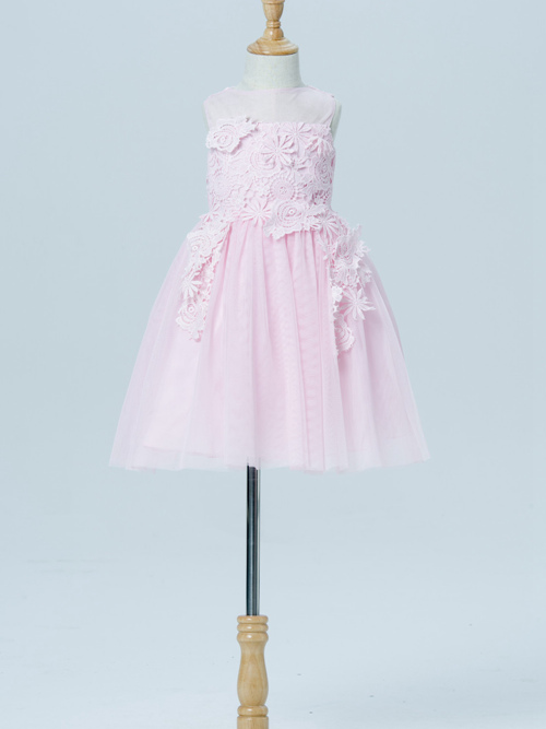 A-line Sheer Tulle Flower Girl Dress Applique