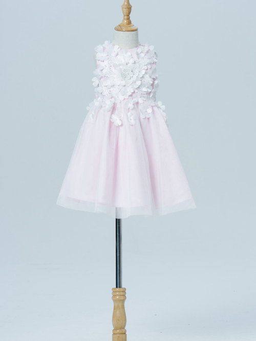 A-line Jewel Tulle Flower Girl Dress Applique