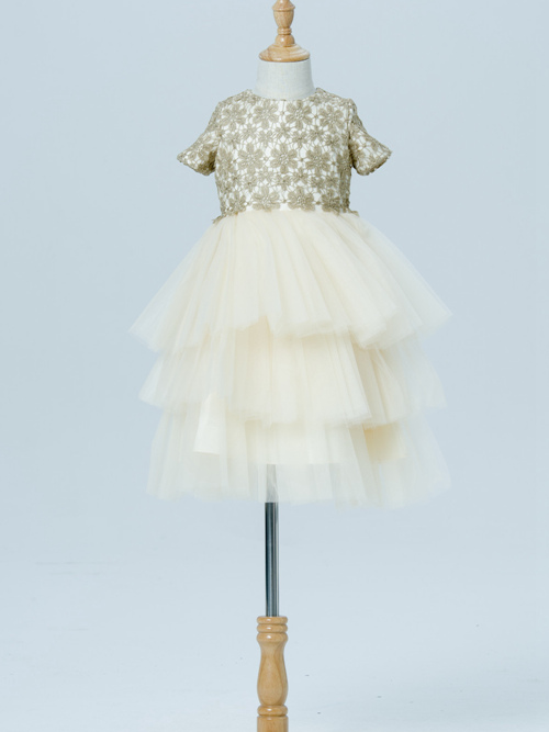 A-line Jewel Tulle Flower Girl Dress Applique
