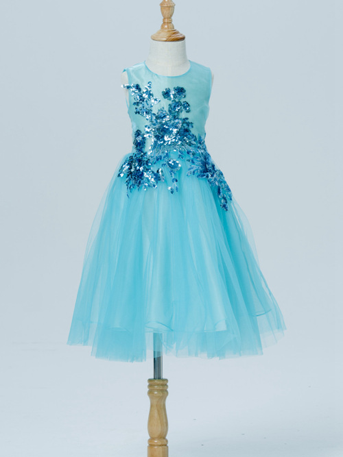 A-line Scoop Tulle Flower Girl Dress Applique