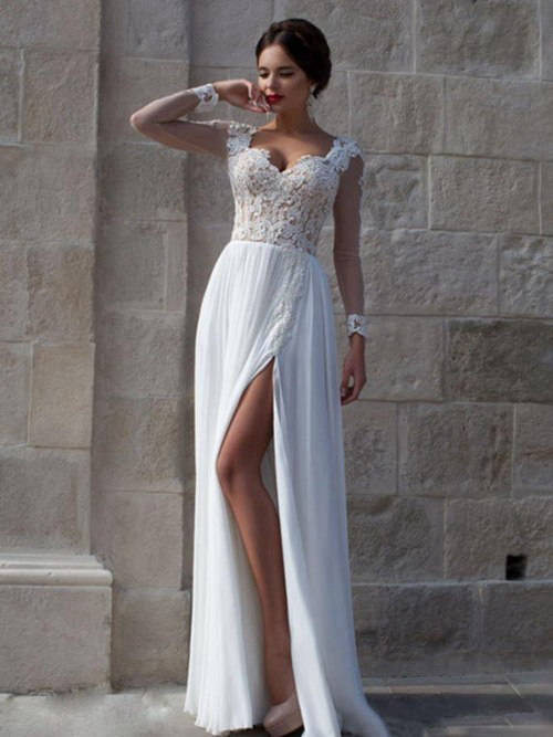 Column Straps Tulle Sleeves Lace Matric Dress