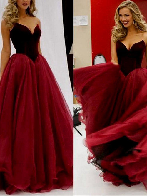 A-line Sweetheart Tulle Matric Dance Dress