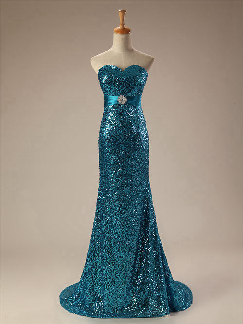 Mermaid Sweetheart Sequins Matric Gown