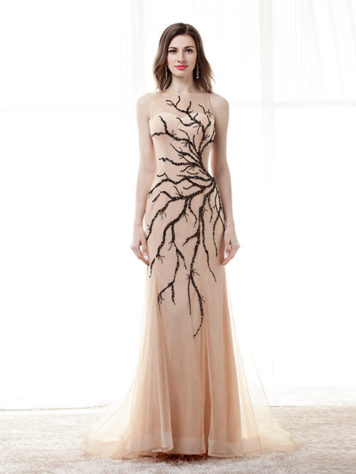 Mermaid Jewel Tulle Sequins Matric Farewell Dress