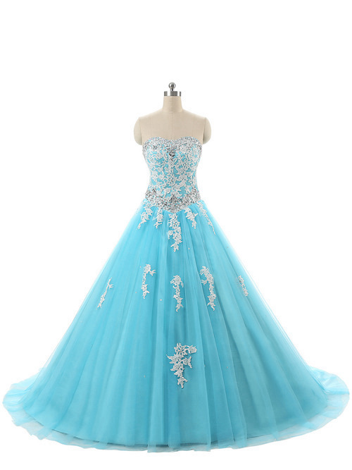 A-line Sweetheart Tulle Matric Ball Dress Applique