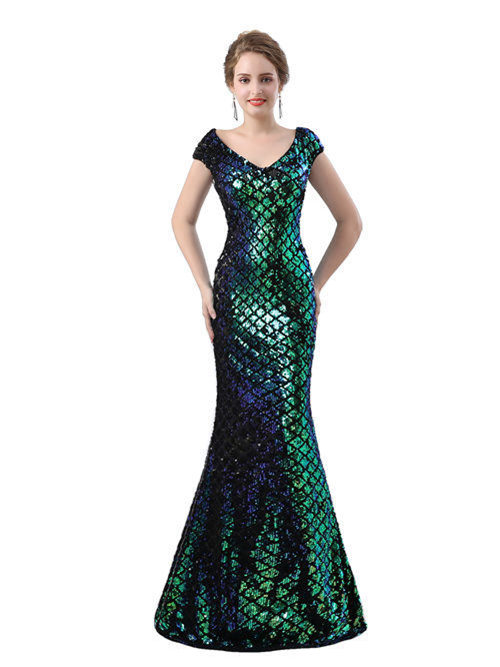 Mermaid Straps Sequins Matric Dance Dress