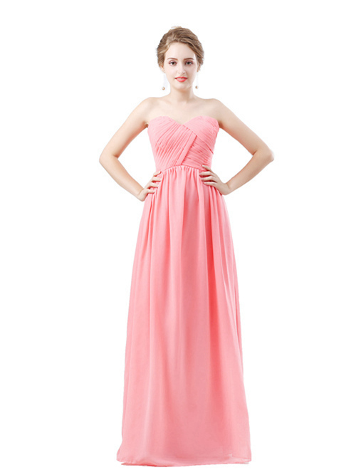 Pink Empire Sweetheart Chiffon Matric Dress