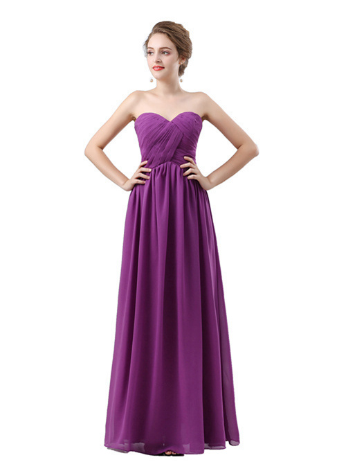 Purple Empire Sweetheart Chiffon Matric Dress