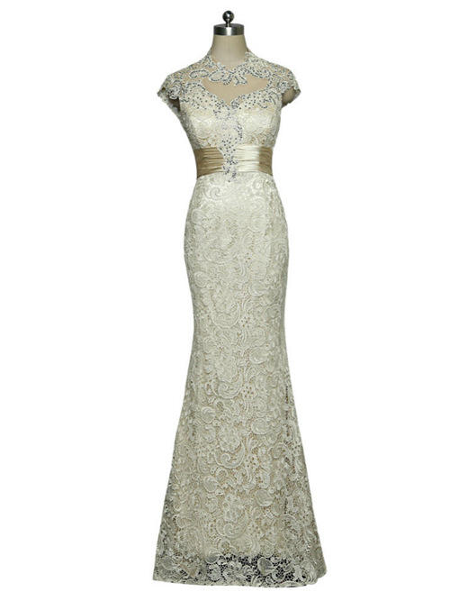 Mermaid Jewel Lace Mother Of The Groom Dress