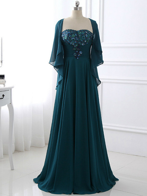 A-line Sweetheart Chiffon Jacket Mother Of The Bride Dress