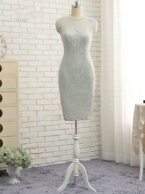 Sheath Scoop Lace Mother Of The Bride Dress