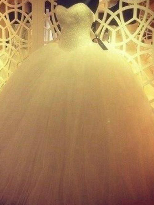 Ball Gown Sweetheart Floor Length Tulle Bridal Wear
