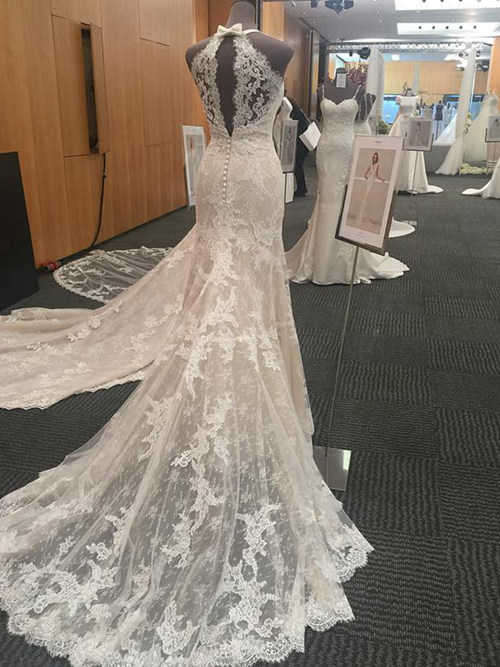 Mermaid Spghetti Straps Court Train Lace Wedding Wear