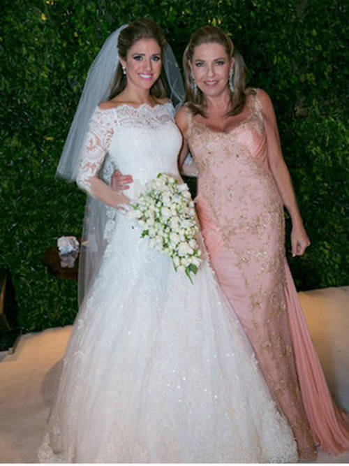 A-line Off Shoulder Long Sleeves Lace Wedding Dress