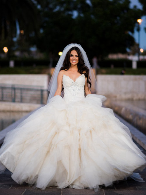 Ball Gown Sweetheart Tulle Wedding Wear Crystal