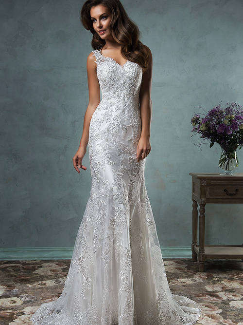 Mermaid V Neck Lace Wedding Gown Cape Town
