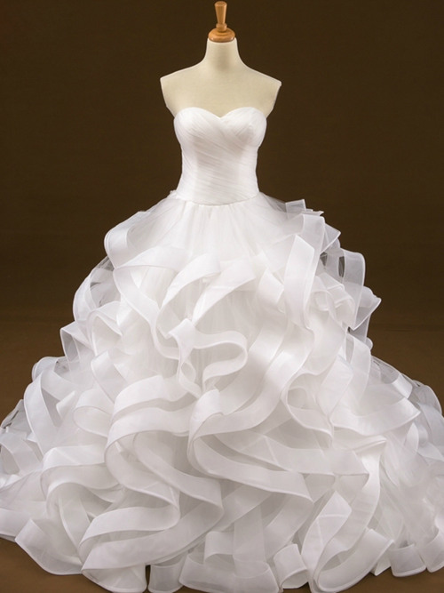 Ball Gown Sweetheart Organza Bridal Garment