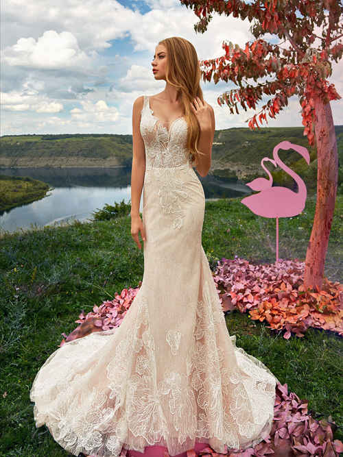 Mermaid Straps Lace Wedding Gown