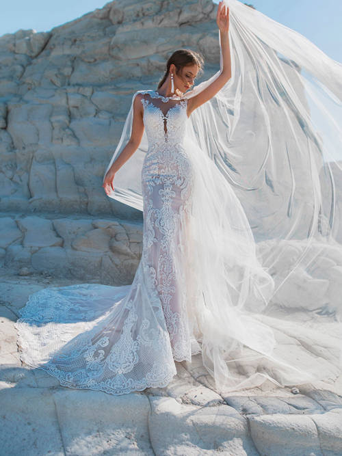 Mermaid Sheer Lace Wedding Wear