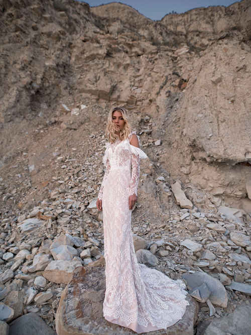 Mermaid Straps Lace Wedding Dress