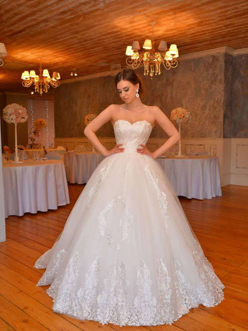 Ball Gown Sweetheart Lace Tulle Bridal Garment