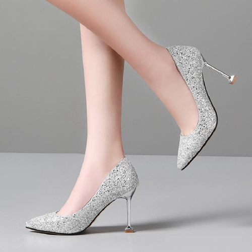 Silver Sequins Matric Dance Wedding Shoes