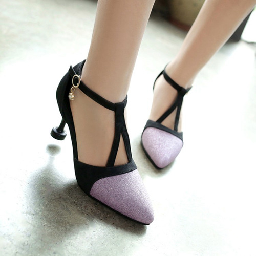 Purple Black Wedding Bridesmaid Shoes