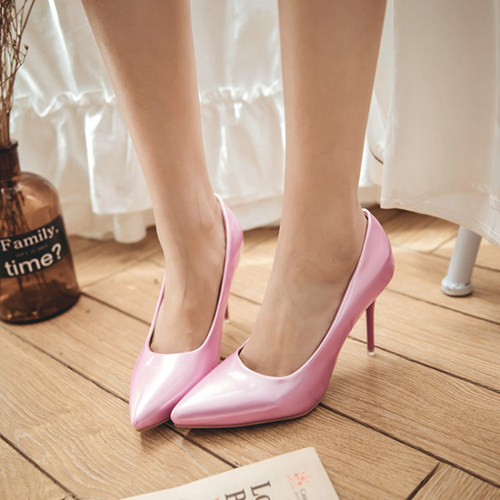 Pink Patent Leather Wedding Bridesmaid High Heels