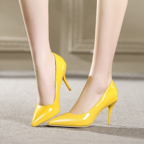 Elegant Yellow Wedding Party Heels