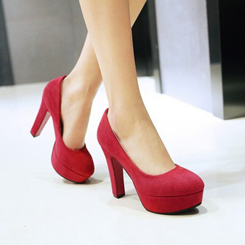 Simple Style Red Wedding Shoes