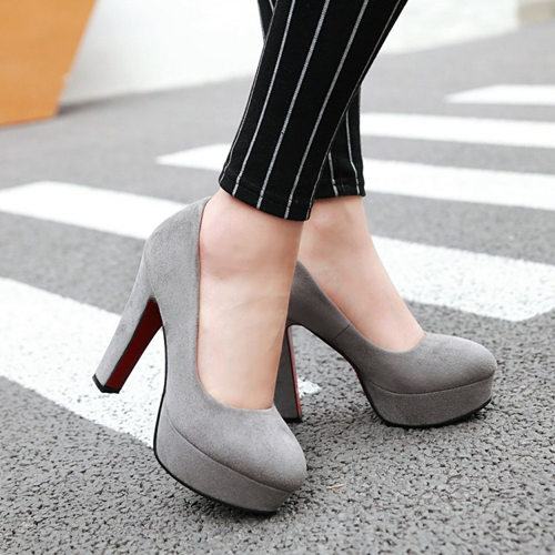 Simple Style Grey Wedding Shoes