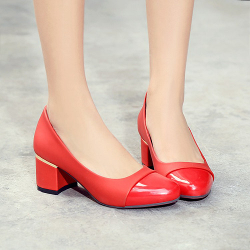 Red Wedding Party Chunkly Shoes