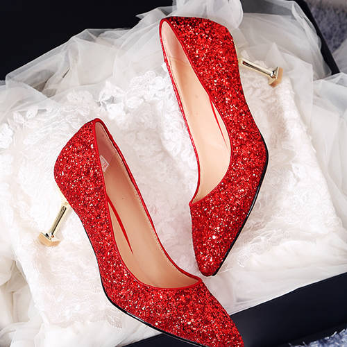 Red Bling Wedding Matric Dance Shoes