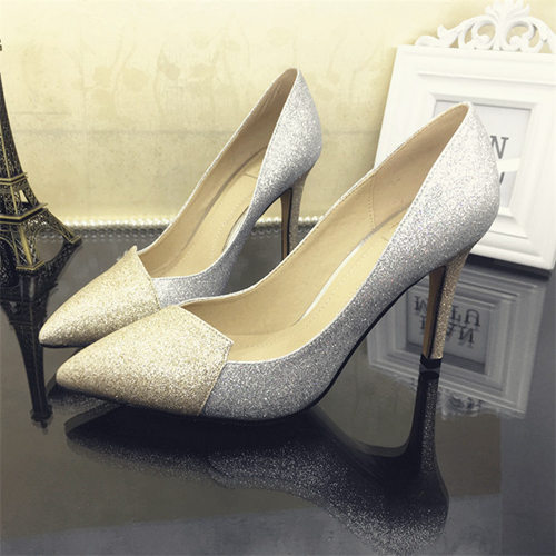 Gold Silver Wedding Party Shoes